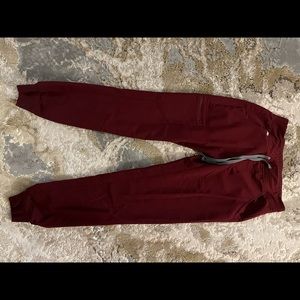 FIGS Burgundy Zamora Joggers Regular XS